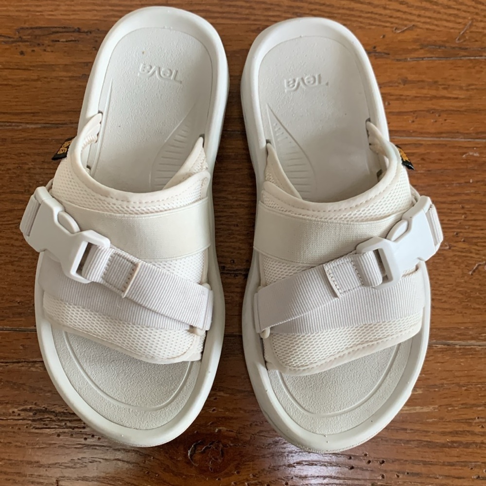 TEVA Hurricane Verge Slide Sandals Women’s Birch Ivory Slip-on Size 7 or 6 Men’s - Picture 4 of 11